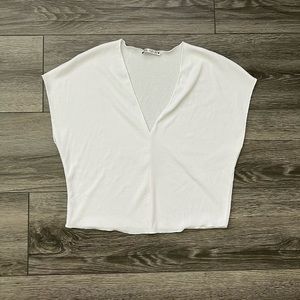 White Zara crop top size small